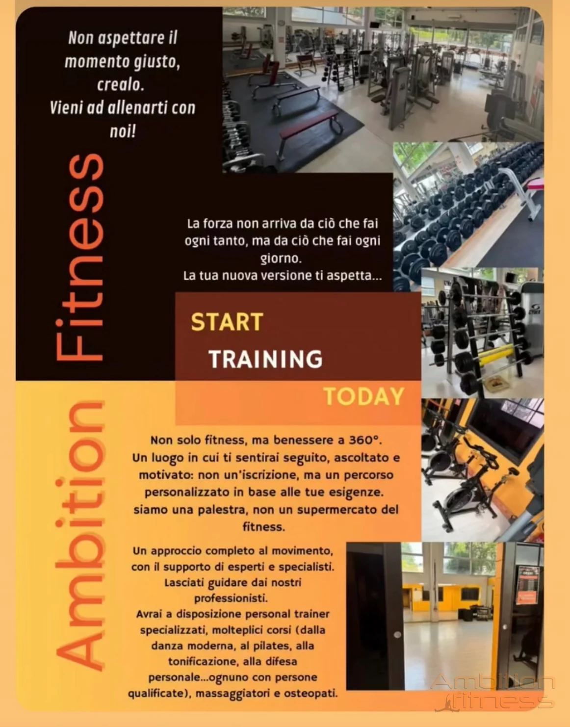 Ambition Fitness — volantino promozionale — Ambition Fitness Legnano